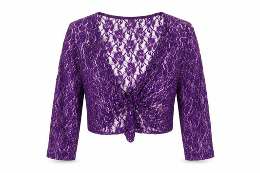 Marks and Spencer Women's Purple Lace Wrap Blouse Size 14