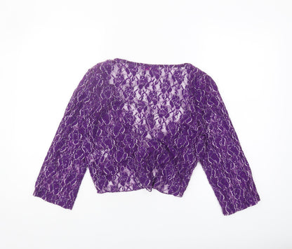 Marks & Spencer Women's Purple Lace Wrap Blouse Size 14