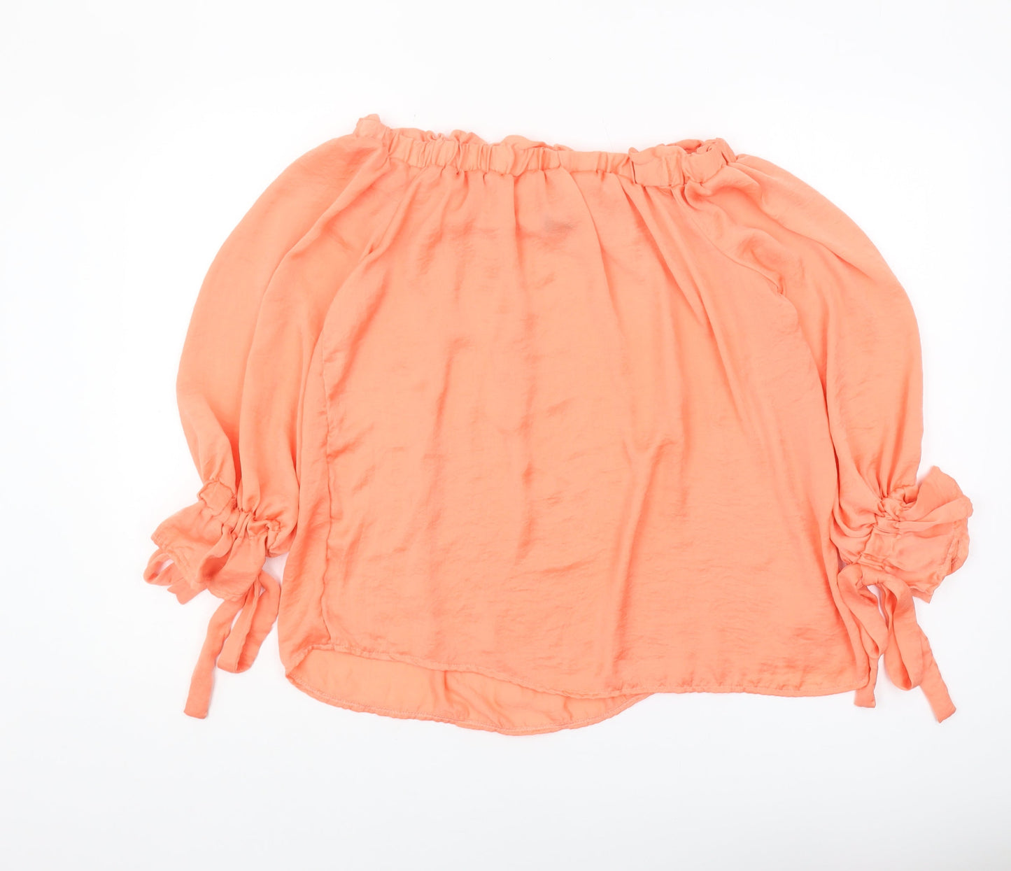 Izabel London Women’s Orange Off Shoulder Blouse UK 10