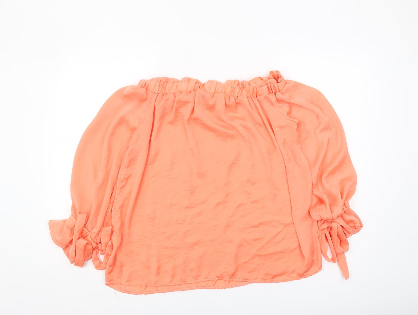 Izabel London Women’s Orange Off Shoulder Blouse UK 10