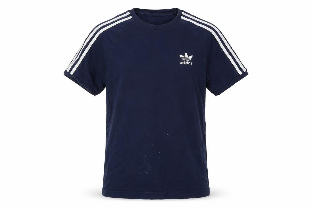 Adidas Men's Blue Small Crew Neck Logo T-Shirt