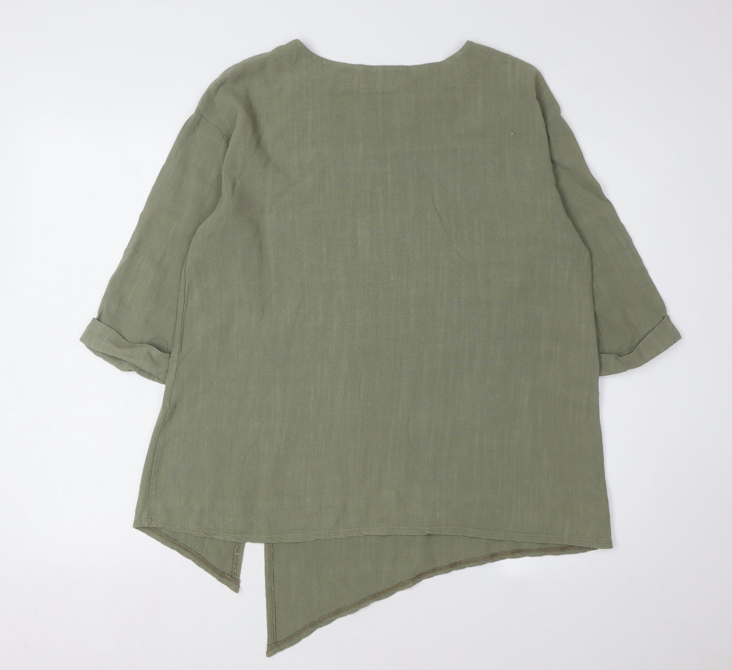 Saloos Women's Green 3/4 Sleeve Top Size 12