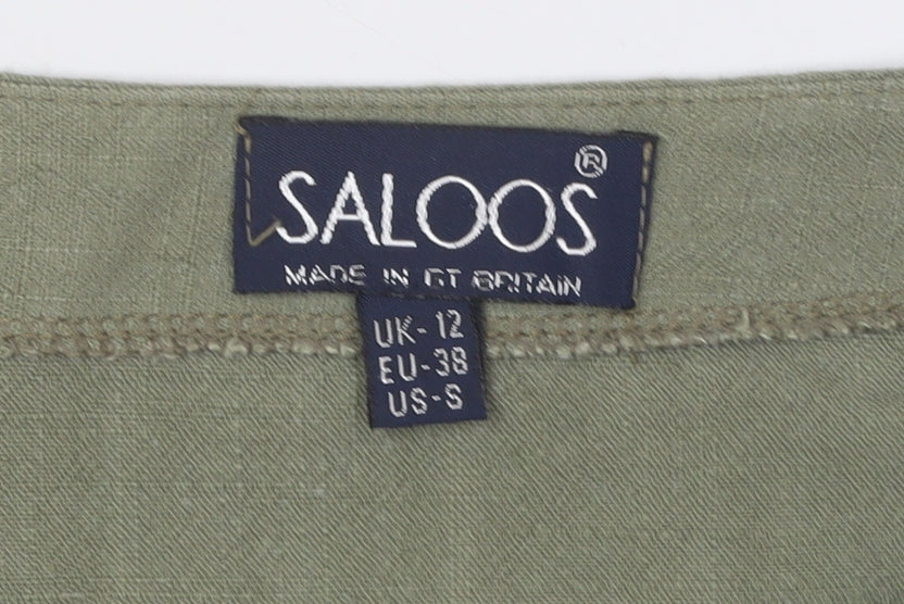 Saloos Women's Green 3/4 Sleeve Top Size 12