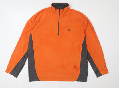 Trespass Men's Orange Fleece Pullover Sweatshirt L