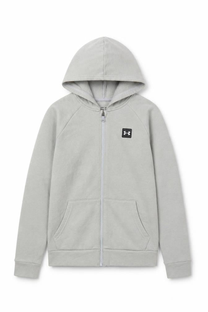 Under Armour Boys Grey Full Zip Hoodie - Size Large