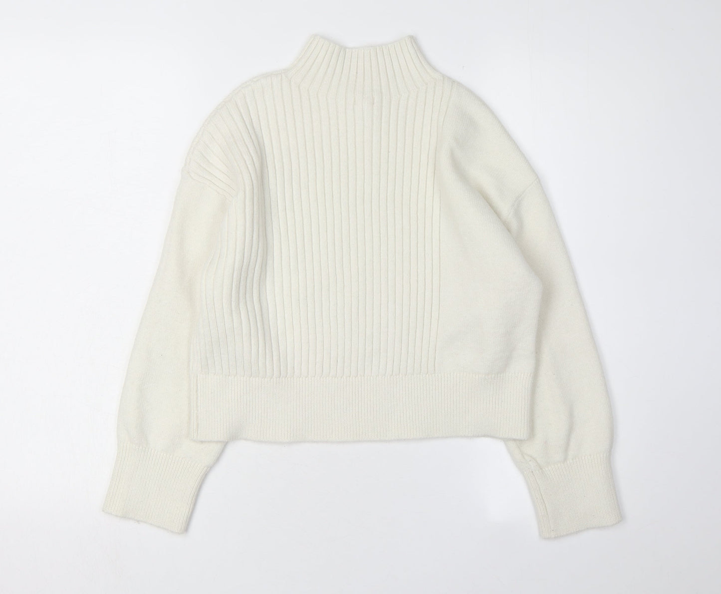 River Island Women's White High Neck Pullover Jumper XS