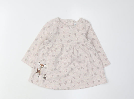 Disney Baby Pink Bambi Unisex Dress, Size 9-12 Mths