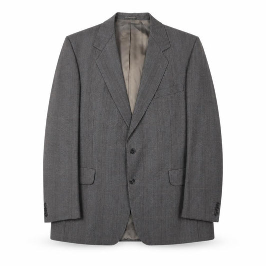 Magee Men's Grey Wool Blazer, Size 44R, Classic Style