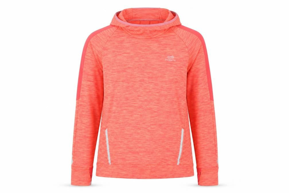 Decathlon Unisex Adults Red Hoodie 12 with Reflective Accents