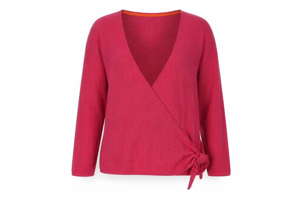 White Stuff Womens Pink Wrap Jumper Size 12