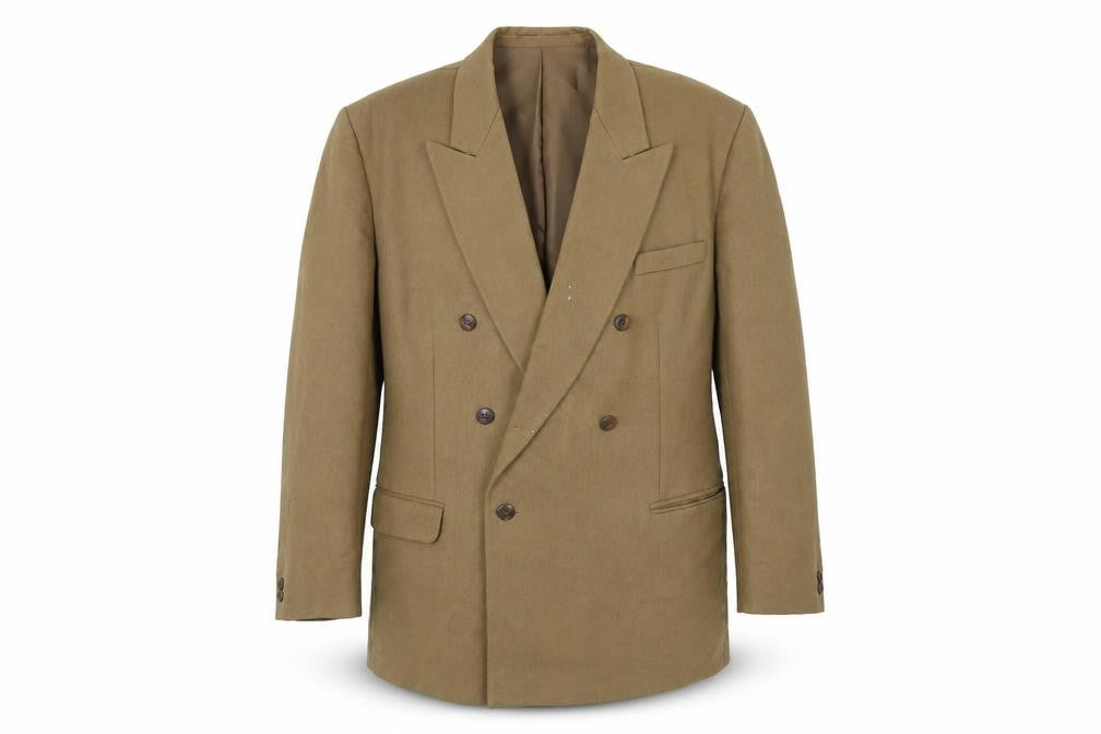 Lincroft Men's Brown Double-Breasted Blazer 46R