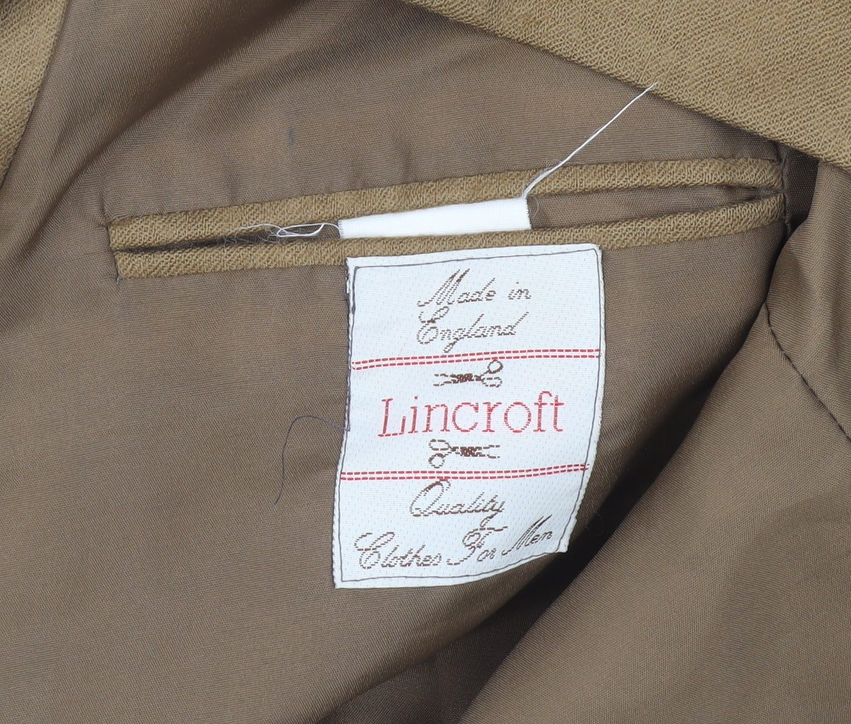 Lincroft Men's Brown Double-Breasted Blazer 46R