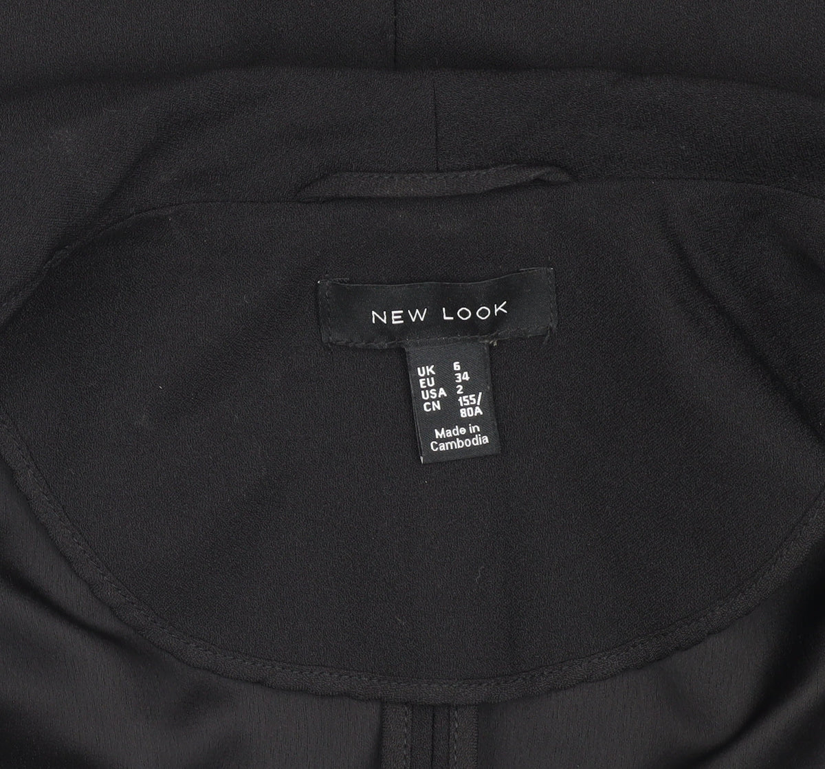New Look Women's Black Suit Jacket in Size 6