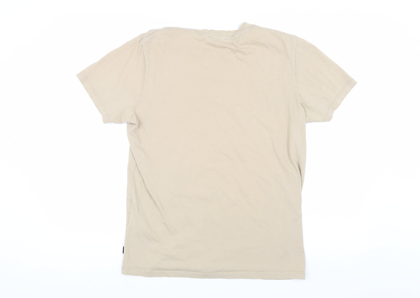 Jack & Jones Men's Beige Short Sleeve T-Shirt L