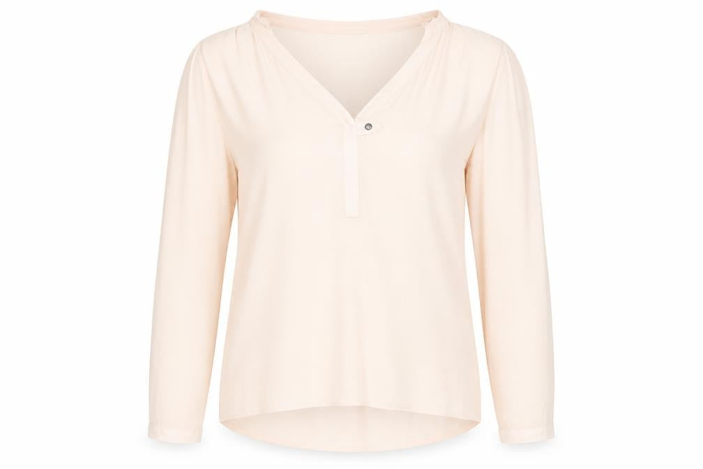 Dolan Women's Beige Long Sleeve Button Top Size S