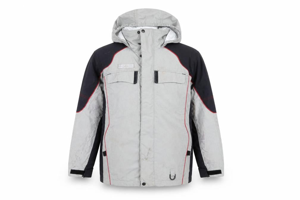 Columbia Boys Grey Parka Jacket with Hood in Size 14-15 Years