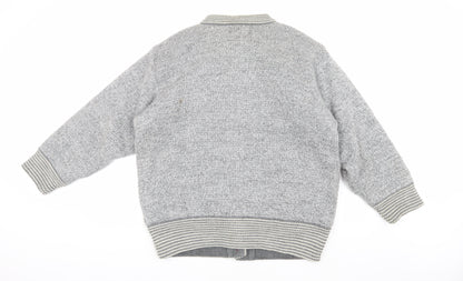 Fragrance Collection Men's Grey Geometric Wool Jacket M