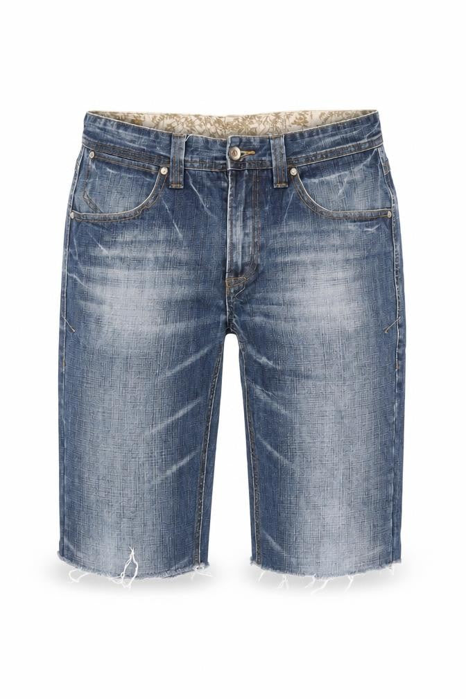 Munitory Men's Blue Cropped Denim Jeans, Size 34