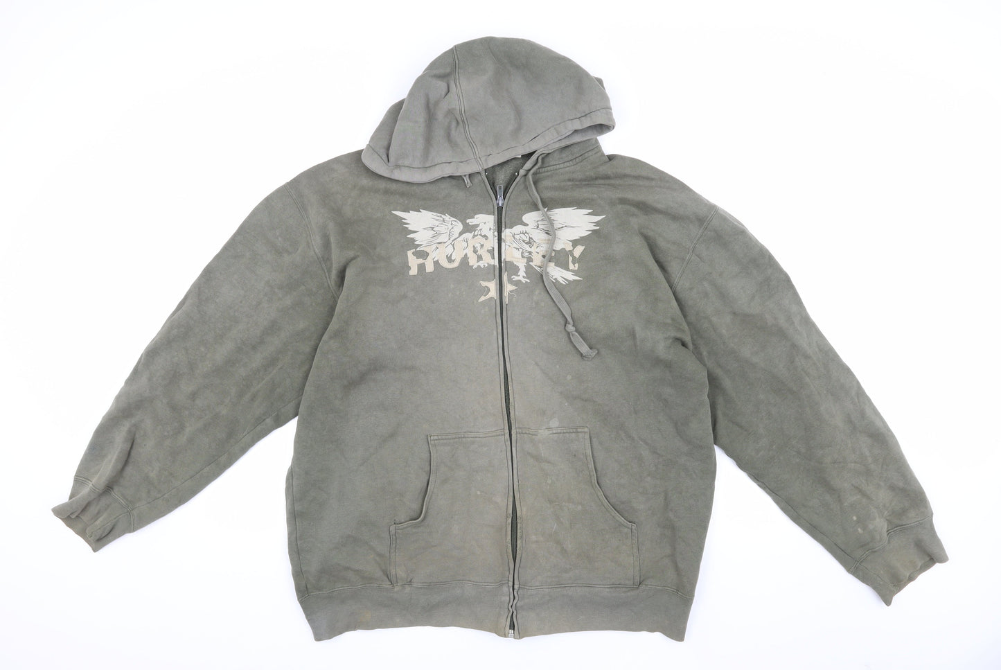Hurley Men's Green Hooded Jacket XL Full Zip