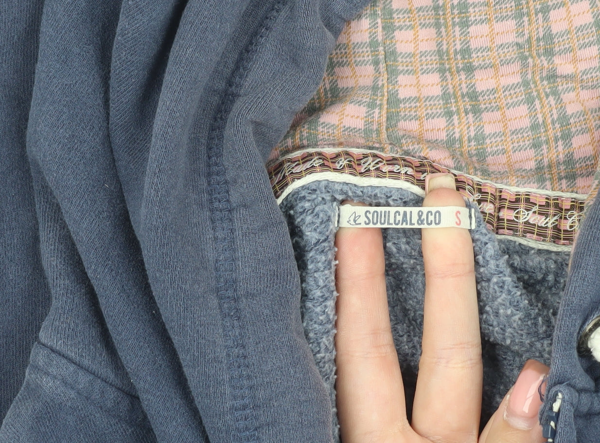 SoulCal & Co Unisex Blue Hooded Jacket S