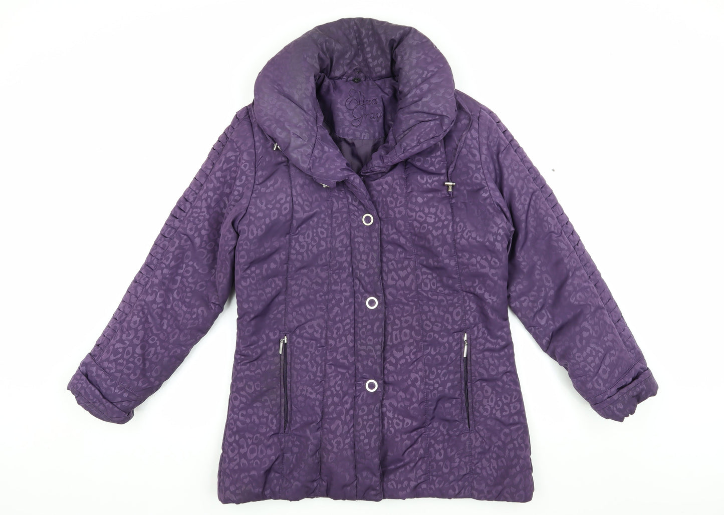 Eliza Gray Women’s Purple Animal Print Jacket