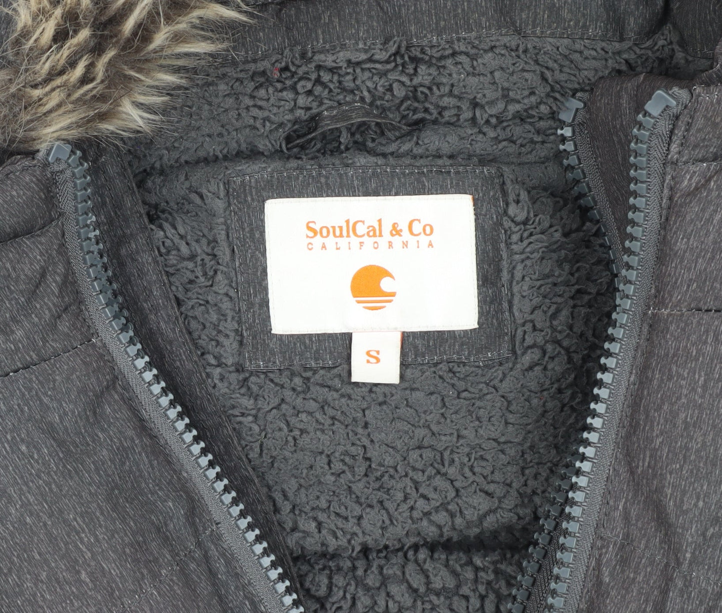 SoulCal & Co Men's Grey Puffer Jacket S