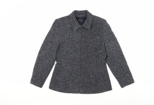 Windsmoor Women's Grey Wool Tweed Mid-Length Coat