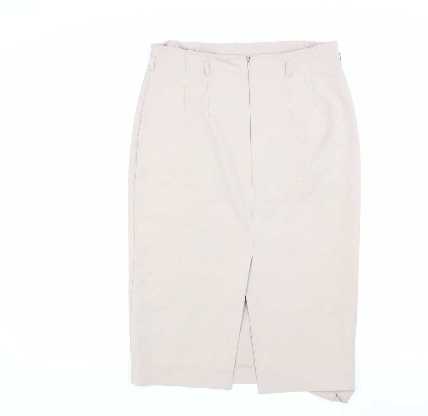 Topshop Women's Beige Midi Pencil Skirt UK 12
