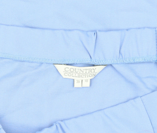 Country Collection Women's Blue A-Line Skirt Size 20