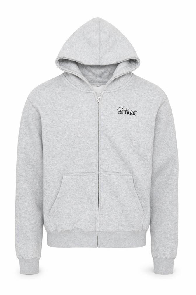 StrikerLab Men's Grey Full Zip Hoodie Size L