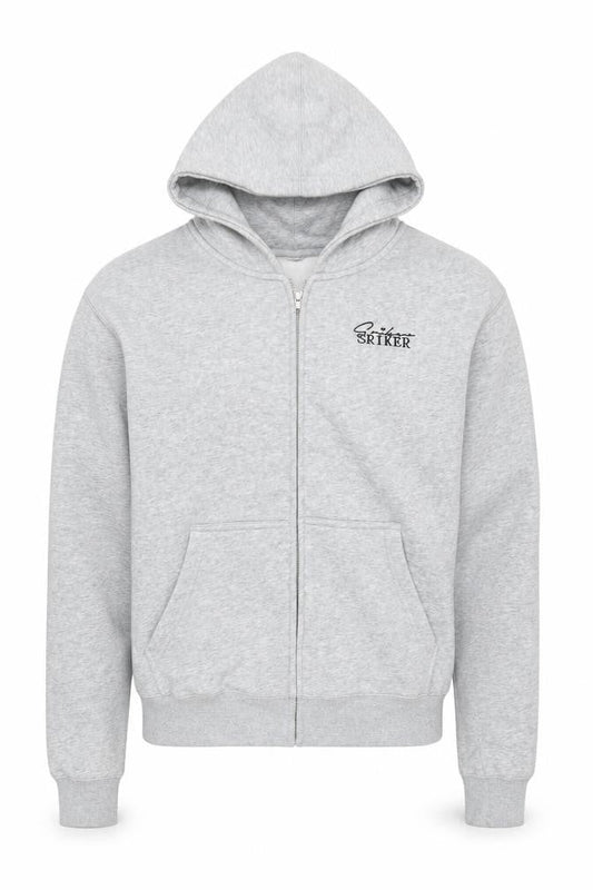 StrikerLab Men's Grey Full Zip Hoodie Size L