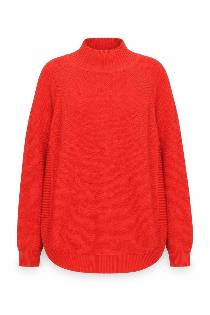 Warehouse Women's Red Mock Neck Pullover Jumper Size 10