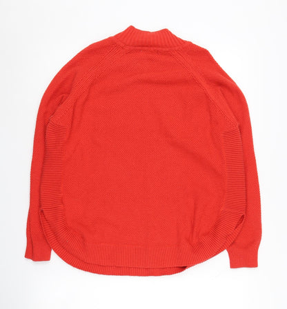 Warehouse Women's Red Mock Neck Pullover Jumper Size 10