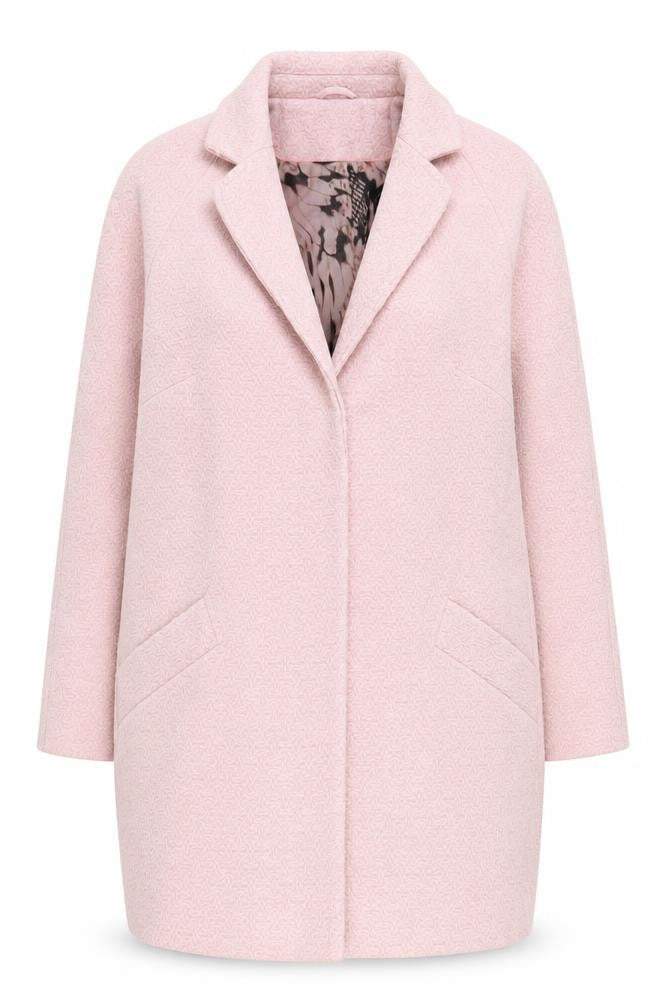 Bonmarché Women's Pink Mid-Length Coat Size 14