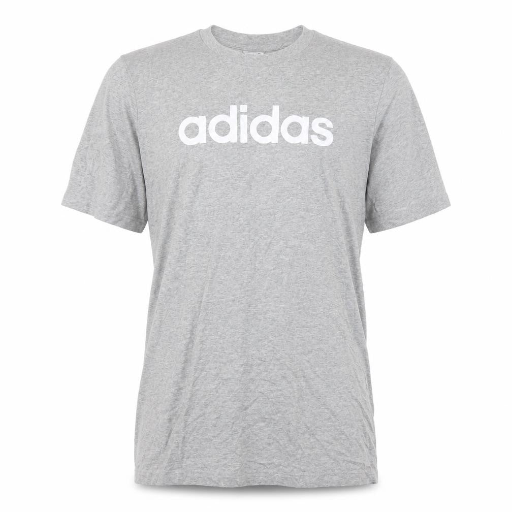 Adidas Men's Grey Crew Neck Logo T-Shirt Size L