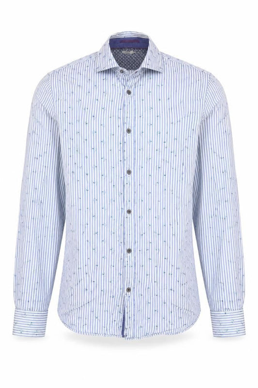 Ted Baker Men's Blue Striped Button-Up Shirt M
