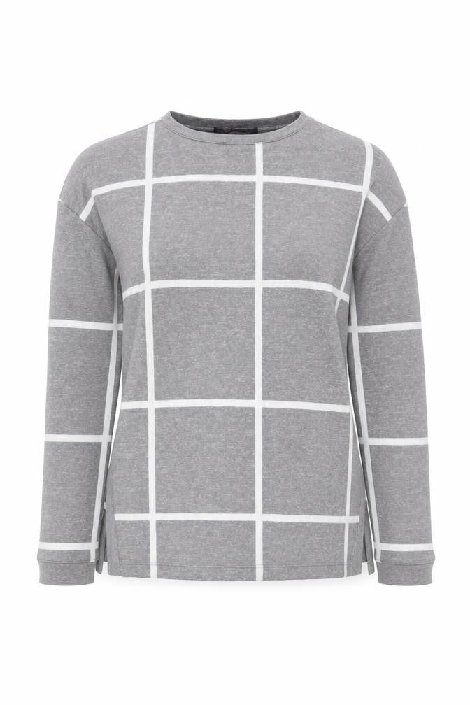 Marks & Spencer Grey Check Pullover Jumper Women Size 10