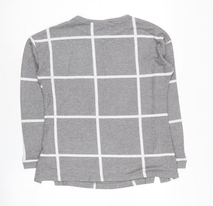Marks & Spencer Grey Check Pullover Jumper Women Size 10