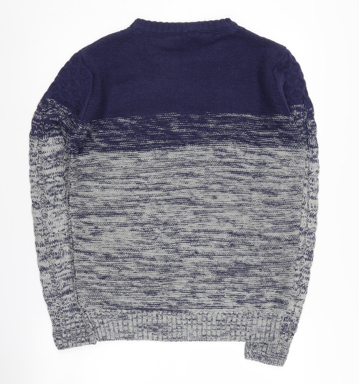 Broadbent & Boothroyd Men's Blue Grey Pullover Jumper M