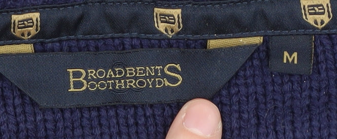 Broadbent & Boothroyd Men's Blue Grey Pullover Jumper M