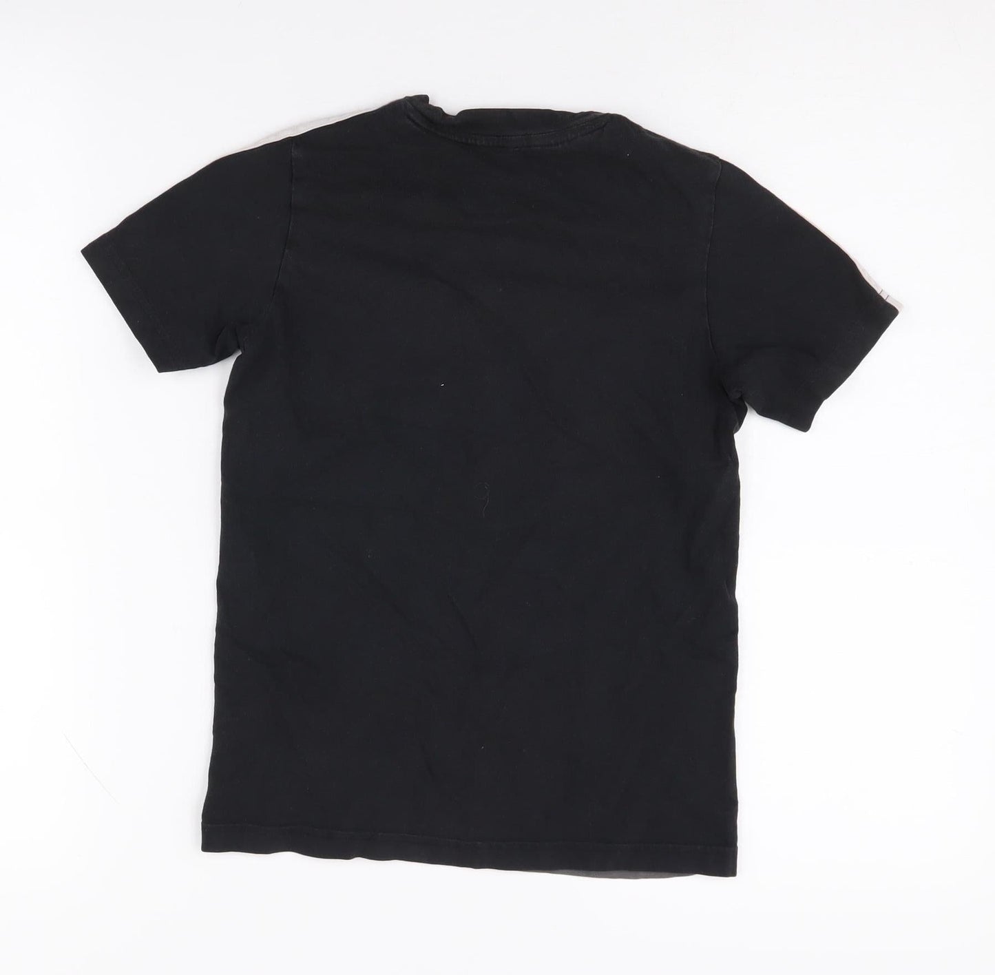 Adidas Boys Black Colourblock T-Shirt 9-10 Years
