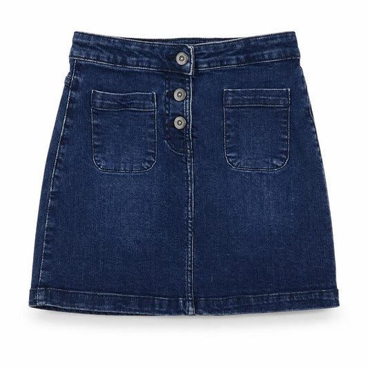 John Lewis Girls Blue Denim Skirt, 7 Years, Straight Style