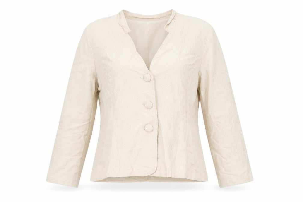 N.Y. Apparel Beige Linen Blazer Women's XL
