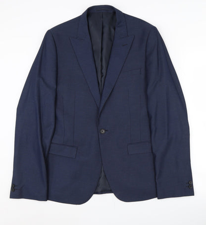 Moss London Men's Blue Blazer Size 40L