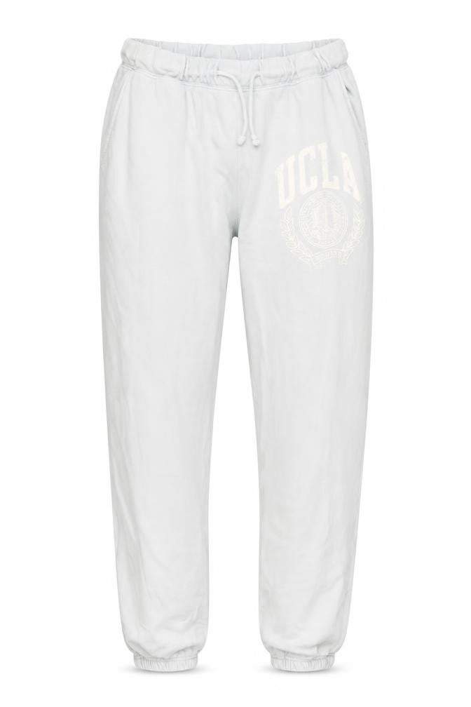 UCLA Women's White Jogger Trousers S Elastic Waist