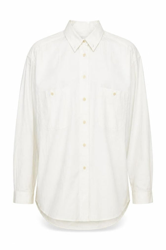Armani Jeans Men's Ivory Button-Up Shirt Small