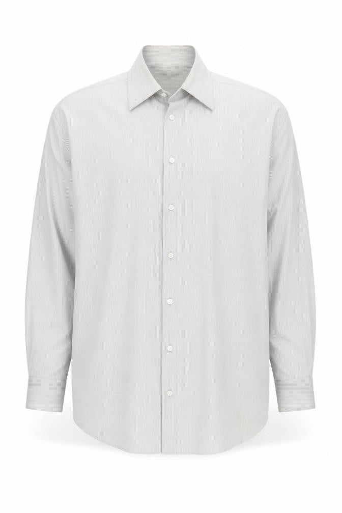 Marks & Spencer Men's Grey Herringbone Shirt 47