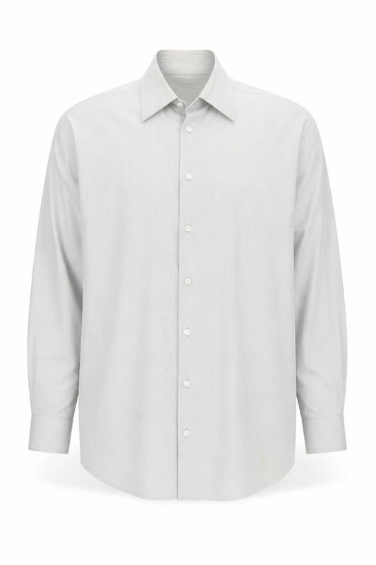 Marks & Spencer Men's Grey Herringbone Shirt 47
