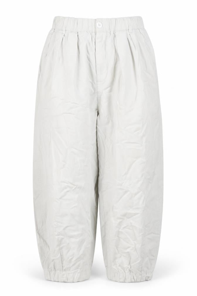 Oreta Women's White Cotton Trousers Size L