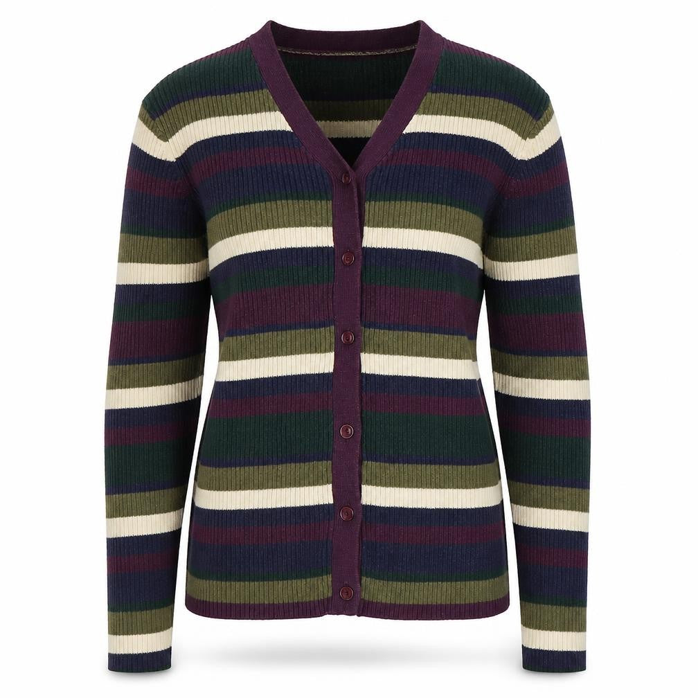 Limited Too Women's Multicoloured Striped Cardigan M